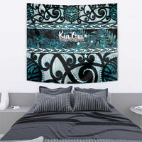 Kia Ora New Zealand Tapestry Aotearoa Proud Maori Paua Shell Silver Fern LT14 - Polynesian Pride