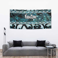 Kia Ora New Zealand Tapestry Aotearoa Proud Maori Paua Shell Silver Fern LT14 - Polynesian Pride