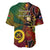 Vanuatu and Australia Baseball Jersey Vanuatuan Polynesian Mix Aussie Aboriginal Art LT14 - Polynesian Pride