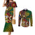 Vanuatu and Australia Couples Matching Mermaid Dress and Long Sleeve Button Shirts Vanuatuan Polynesian Mix Aussie Aboriginal Art LT14 Black - Polynesian Pride