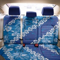 Vintage Blue Polynesia Back Car Seat Cover Plumeria With Hibiscus Tropical Vibes LT14 - Polynesian Pride