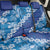 Vintage Blue Polynesia Back Car Seat Cover Plumeria With Hibiscus Tropical Vibes