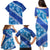 Vintage Blue Polynesia Family Matching Puletasi and Hawaiian Shirt Plumeria With Hibiscus Tropical Vibes