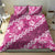 Vintage Pink Polynesia Bedding Set Plumeria With Hibiscus Tropical Vibes