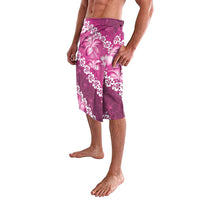 Vintage Pink Polynesia Lavalava Plumeria With Hibiscus Tropical Vibes LT14 - Polynesian Pride