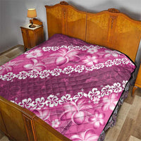 Vintage Pink Polynesia Quilt Plumeria With Hibiscus Tropical Vibes LT14 - Polynesian Pride