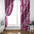 Vintage Pink Polynesia Window Curtain Plumeria With Hibiscus Tropical Vibes