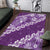 Vintage Purple Polynesia Area Rug Plumeria With Hibiscus Tropical Vibes