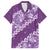 Vintage Purple Polynesia Family Matching Long Sleeve Bodycon Dress and Hawaiian Shirt Plumeria With Hibiscus Tropical Vibes