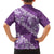 Vintage Purple Polynesia Family Matching Puletasi and Hawaiian Shirt Plumeria With Hibiscus Tropical Vibes