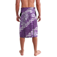 Vintage Purple Polynesia Lavalava Plumeria With Hibiscus Tropical Vibes LT14 - Polynesian Pride