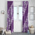 Vintage Purple Polynesia Window Curtain Plumeria With Hibiscus Tropical Vibes