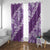 Vintage Purple Polynesia Window Curtain Plumeria With Hibiscus Tropical Vibes