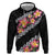 Black Polynesia Hoodie Plumeria With Hibiscus Pattern Tropical Vibes