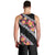 Black Polynesia Men Tank Top Plumeria With Hibiscus Pattern Tropical Vibes