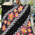 Black Polynesia Quilt Plumeria With Hibiscus Pattern Tropical Vibes