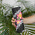 Black Polynesia Skinny Tumbler Plumeria With Hibiscus Pattern Tropical Vibes