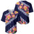 Blue Polynesia Baseball Jersey Plumeria With Hibiscus Pattern Tropical Vibes