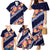 Blue Polynesia Family Matching Mermaid Dress and Hawaiian Shirt Plumeria With Hibiscus Pattern Tropical Vibes