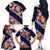 Blue Polynesia Family Matching Off The Shoulder Long Sleeve Dress and Hawaiian Shirt Plumeria With Hibiscus Pattern Tropical Vibes