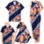 Blue Polynesia Family Matching Tank Maxi Dress and Hawaiian Shirt Plumeria With Hibiscus Pattern Tropical Vibes