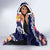 Blue Polynesia Hooded Blanket Plumeria With Hibiscus Pattern Tropical Vibes