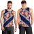 Blue Polynesia Men Tank Top Plumeria With Hibiscus Pattern Tropical Vibes