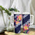 Blue Polynesia Tumbler With Handle Plumeria With Hibiscus Pattern Tropical Vibes