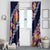 Blue Polynesia Window Curtain Plumeria With Hibiscus Pattern Tropical Vibes