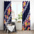 Blue Polynesia Window Curtain Plumeria With Hibiscus Pattern Tropical Vibes