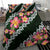 Green Polynesia Bedding Set Plumeria With Hibiscus Pattern Tropical Vibes