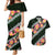 Green Polynesia Couples Matching Mermaid Dress and Hawaiian Shirt Plumeria With Hibiscus Pattern Tropical Vibes