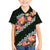 Green Polynesia Family Matching Puletasi and Hawaiian Shirt Plumeria With Hibiscus Pattern Tropical Vibes