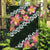 Green Polynesia Garden Flag Plumeria With Hibiscus Pattern Tropical Vibes