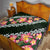 Green Polynesia Quilt Plumeria With Hibiscus Pattern Tropical Vibes