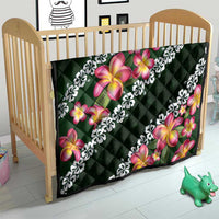 Green Polynesia Quilt Plumeria With Hibiscus Pattern Tropical Vibes LT14 - Polynesian Pride