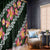 Green Polynesia Window Curtain Plumeria With Hibiscus Pattern Tropical Vibes