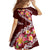 Oxblood Polynesia Family Matching Off Shoulder Maxi Dress and Hawaiian Shirt Plumeria With Hibiscus Pattern Tropical Vibes