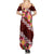 Oxblood Polynesia Family Matching Summer Maxi Dress and Hawaiian Shirt Plumeria With Hibiscus Pattern Tropical Vibes