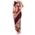 Oxblood Polynesia Family Matching Tank Maxi Dress and Hawaiian Shirt Plumeria With Hibiscus Pattern Tropical Vibes