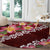 Oxblood Polynesia Round Carpet Plumeria With Hibiscus Pattern Tropical Vibes