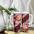 Oxblood Polynesia Tumbler With Handle Plumeria With Hibiscus Pattern Tropical Vibes