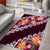 Pink Polynesia Area Rug Plumeria With Hibiscus Pattern Tropical Vibes