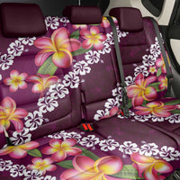 Pink Polynesia Back Car Seat Cover Plumeria With Hibiscus Pattern Tropical Vibes LT14 - Polynesian Pride