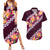 Pink Polynesia Couples Matching Summer Maxi Dress and Hawaiian Shirt Plumeria With Hibiscus Pattern Tropical Vibes