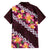 Pink Polynesia Family Matching Off Shoulder Maxi Dress and Hawaiian Shirt Plumeria With Hibiscus Pattern Tropical Vibes