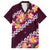 Pink Polynesia Family Matching Tank Maxi Dress and Hawaiian Shirt Plumeria With Hibiscus Pattern Tropical Vibes