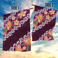 Pink Polynesia Garden Flag Plumeria With Hibiscus Pattern Tropical Vibes LT14 - Polynesian Pride