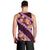 Pink Polynesia Men Tank Top Plumeria With Hibiscus Pattern Tropical Vibes