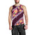 Pink Polynesia Men Tank Top Plumeria With Hibiscus Pattern Tropical Vibes